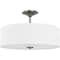 Progress Lighting Inspire Collection Brushed Nickel Three-Light 18" Semi-Flush Mount P350167-009 - alternate 1